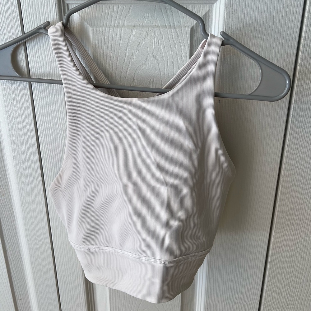 Lululemon Energy High-Neck Longline Ribbed Bra